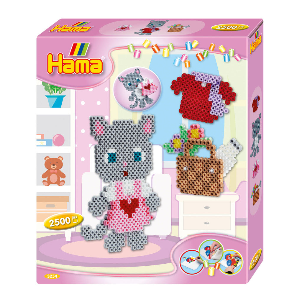 Hama strijkkralenset gift box kat verkleden, 2500st.