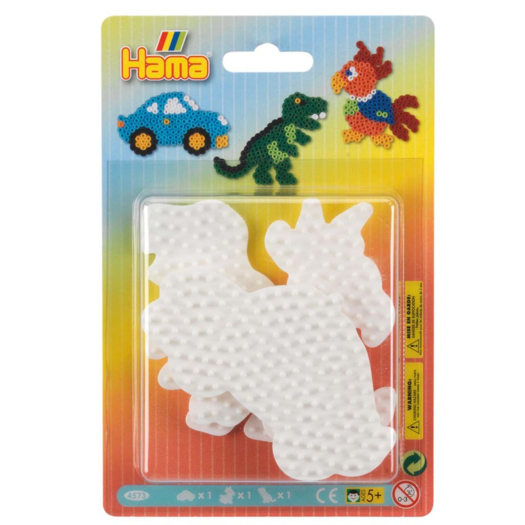 Hama Iron Bead Plates Car, Parrot, Dino