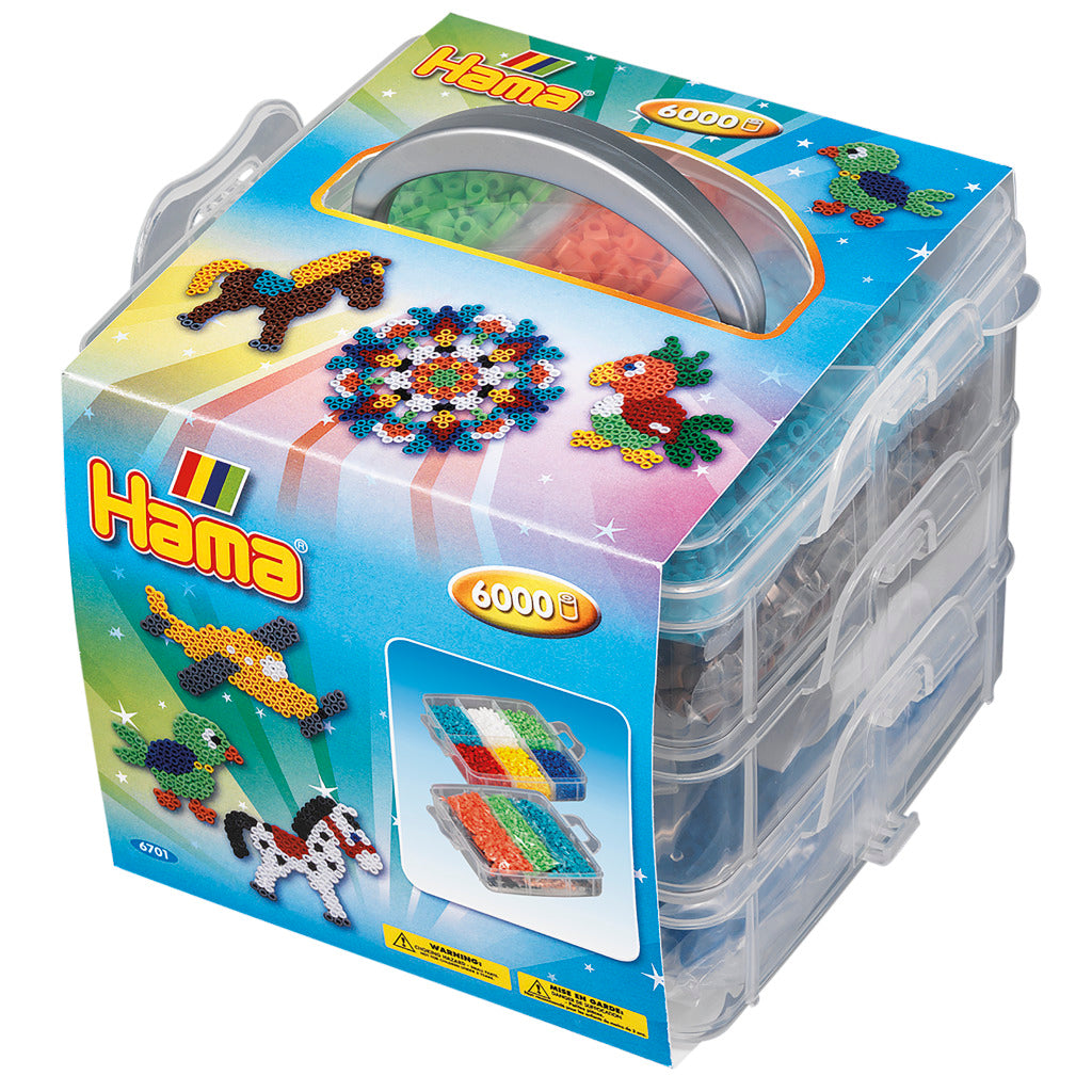 Hama ironing bead set in sorting bin, 6000st.