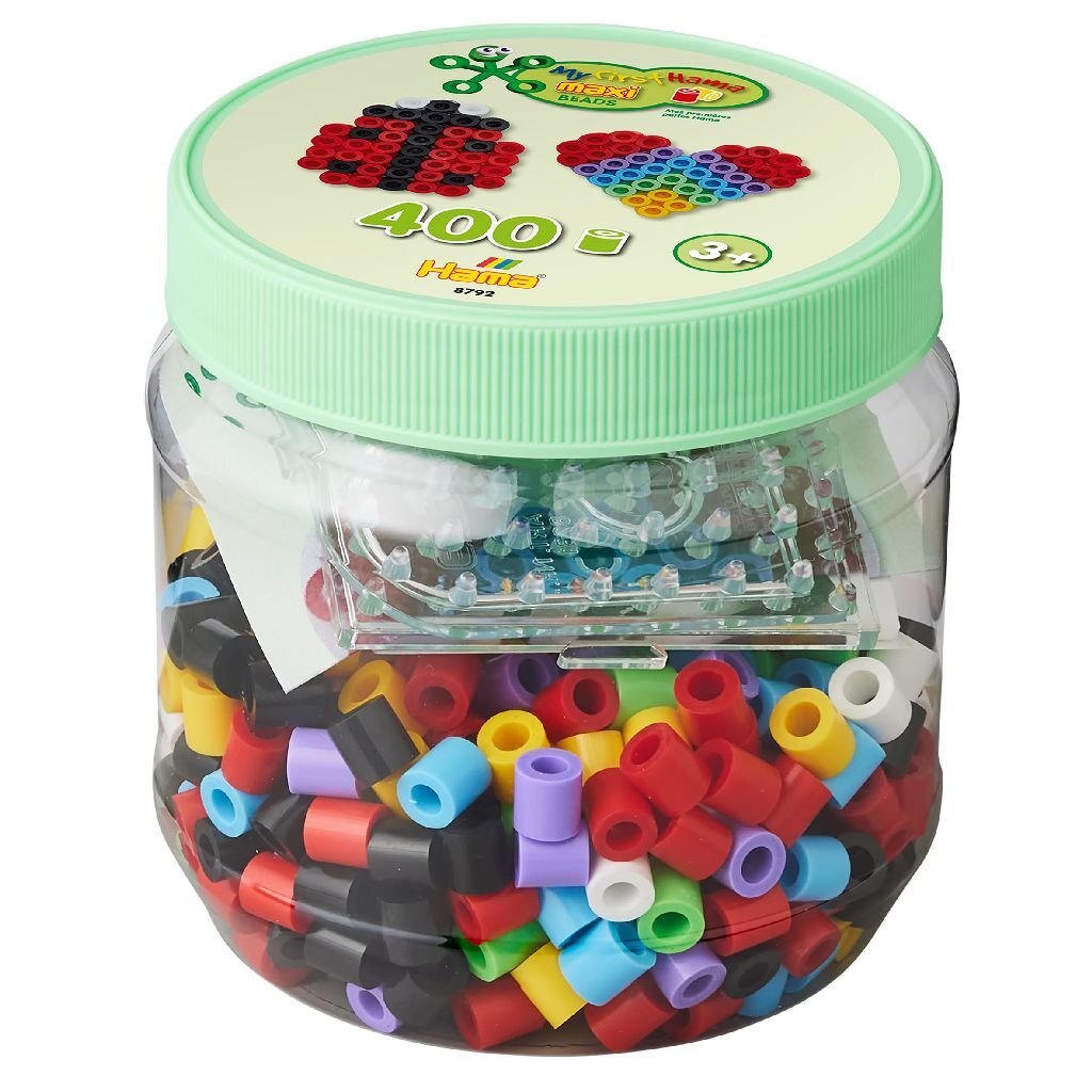 Hama Ironing Bead Set Maxi Square and Heart, 400º.