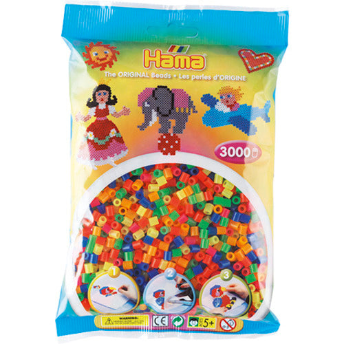 Hama String Bead Mix Neon (201-51), 3000st.