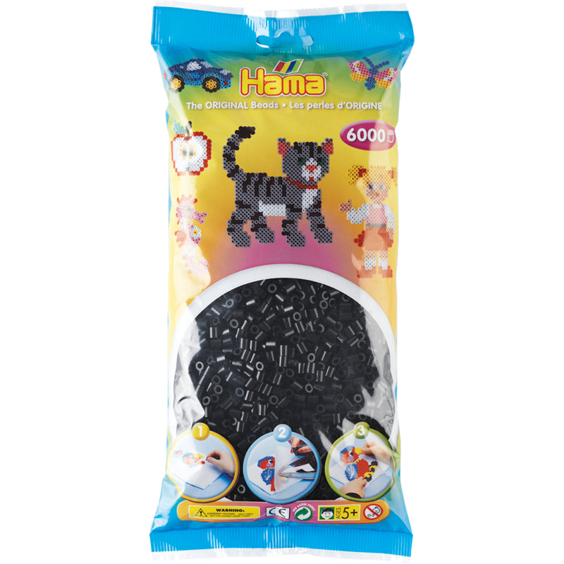 Perle di corde Hama perline 6000 pezzi neri