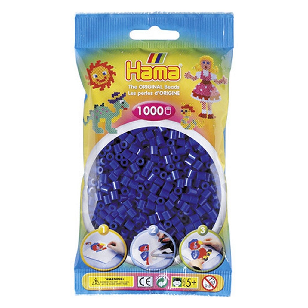 Hama strijkkralen donkerblauw 1000 stuks