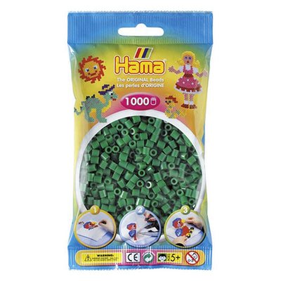 Hama String Beads Green, (010) 1000st.