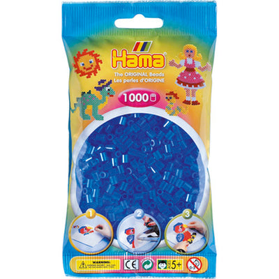 Hama Iron Beads Blue Transparent (015), 1000.