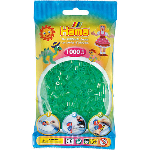 Hama Iron Beads Green Transparent (016), 1000st.