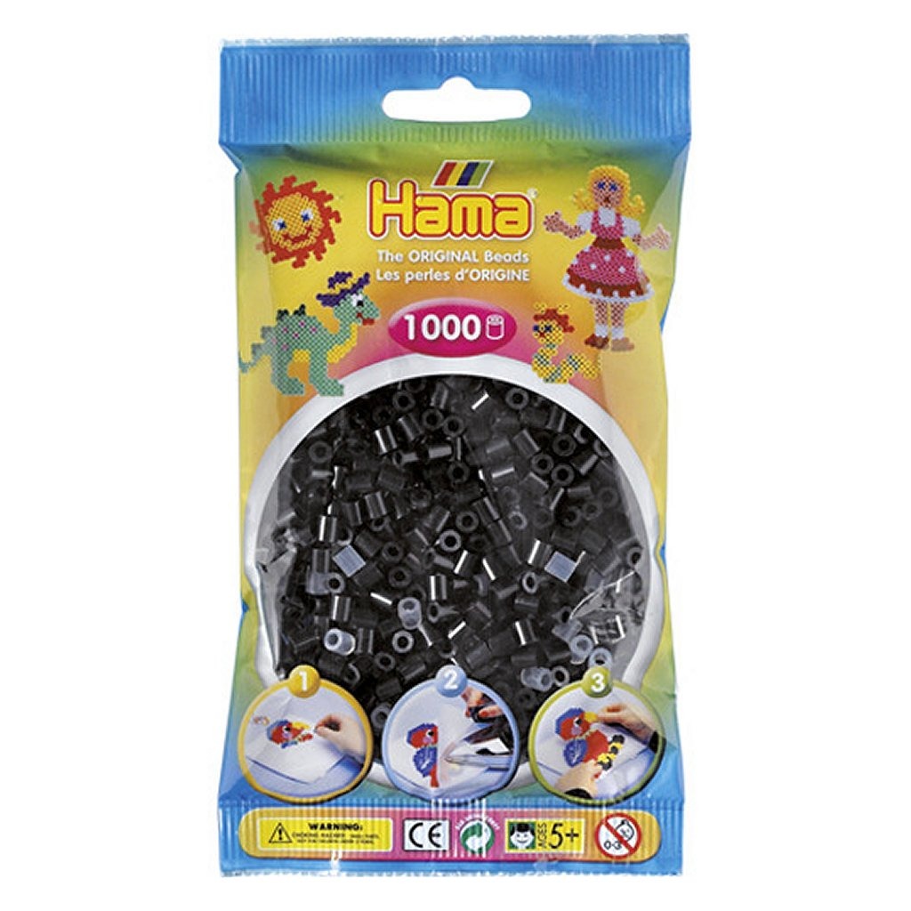 Hama Iron Beads Black (018), 1000.