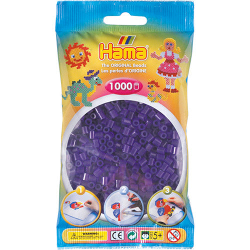 Hama Ironing Beads Purple Transparent (024), 1000.