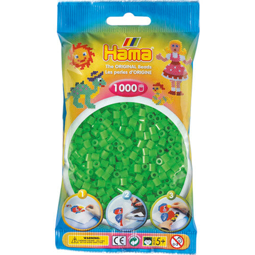 Hama String Beads Green Fluor (042), 1000.