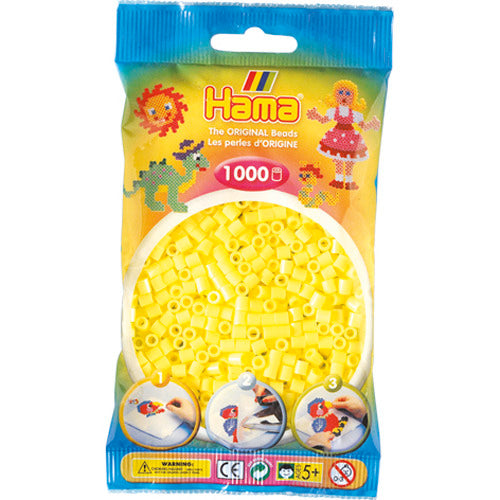 Perle di ferro Hama 1000 pezzi Pastello giallo