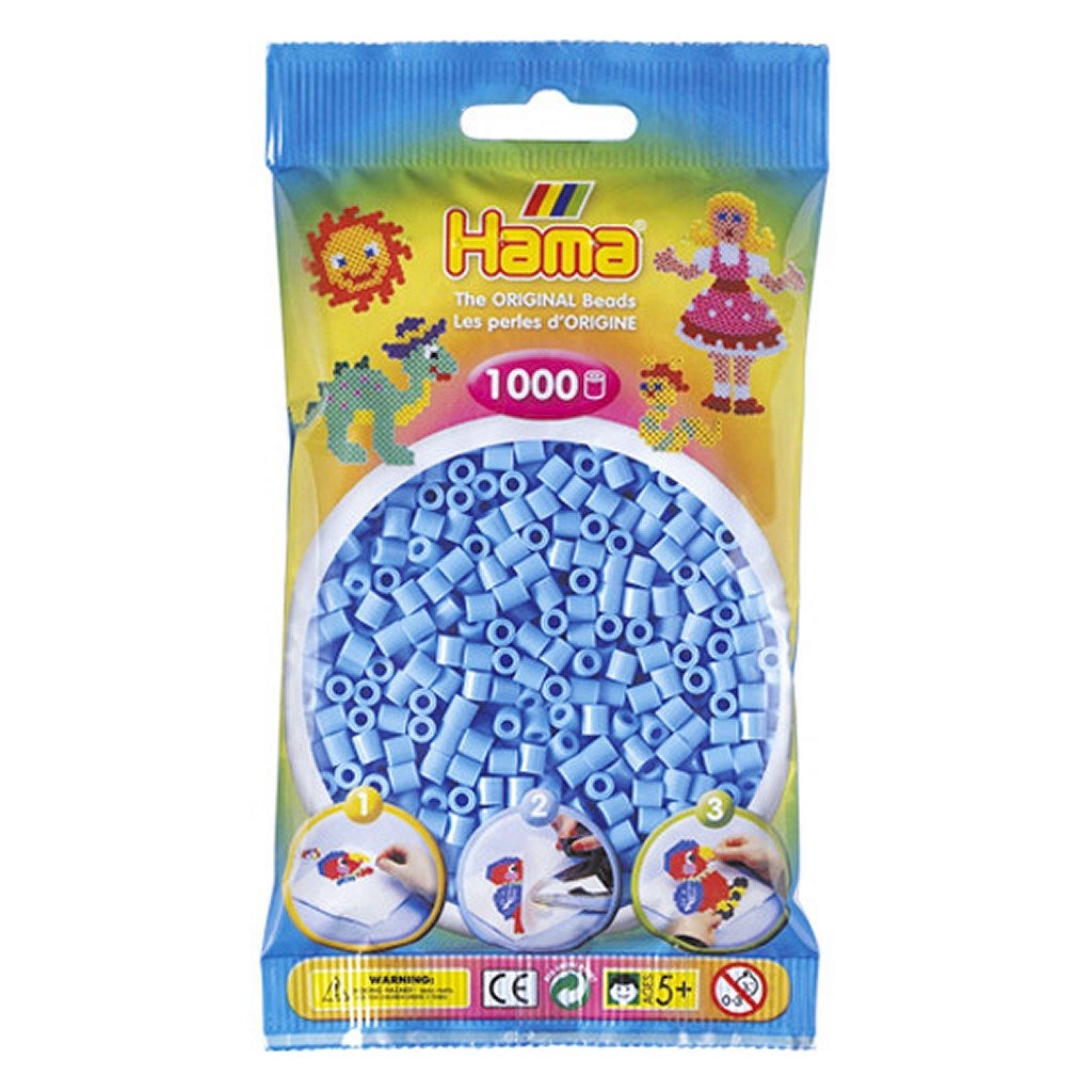 Hama String Beads Pastel Blue (046), 1000.