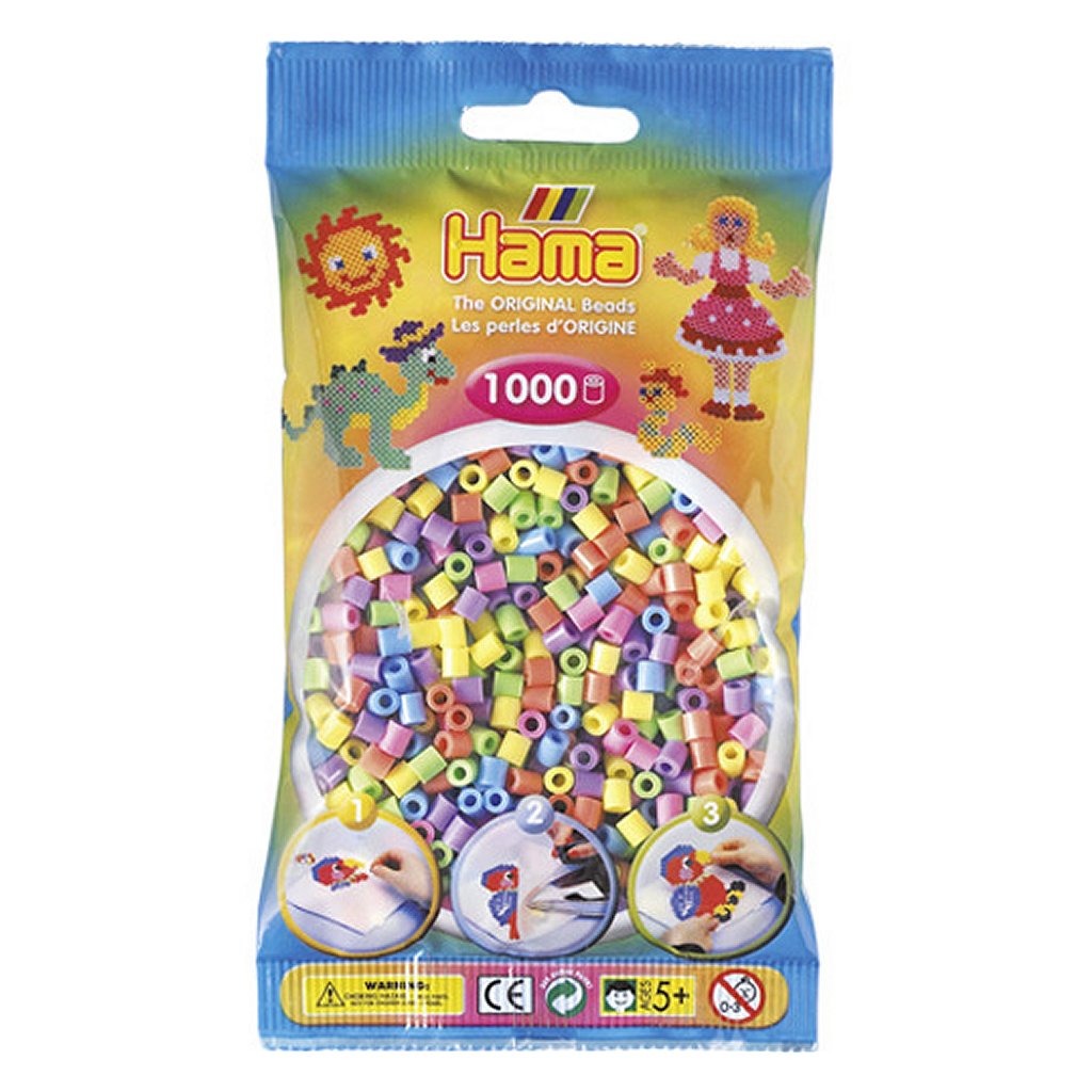 Hama String Beads Pastelmix, (050) 1000st.