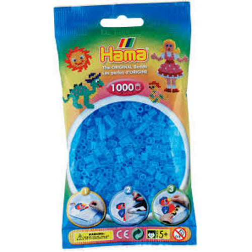 Hama Iron Beads Aqua Transparent (073), 1000st.