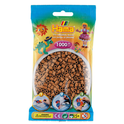 Hama strijkkralen nougat bruin 1000 stuks