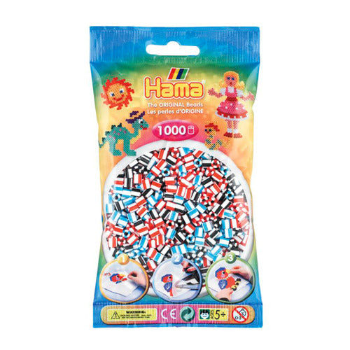 Hama String Bead Mix Stried (091), 1000st.