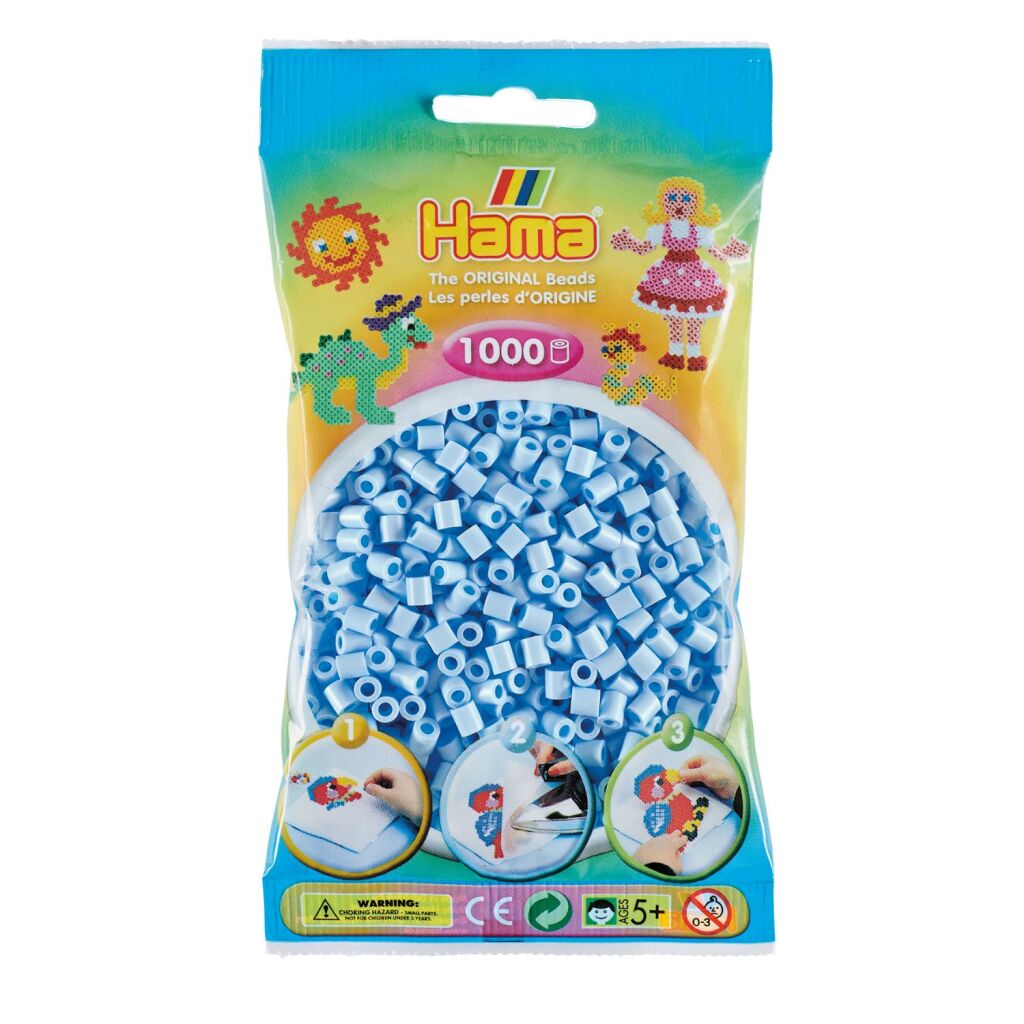 Hama String Beads Pastel Ice Blue (97), 1000.