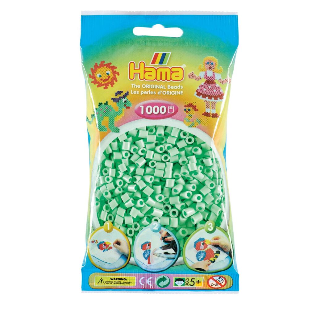 Hama String Beads Pastel Mint (98), 1000.