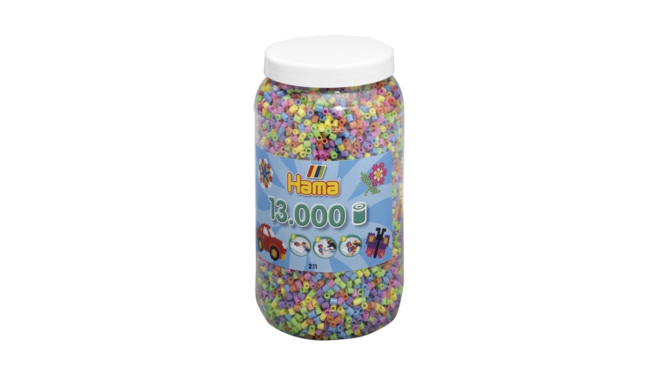 Hama Iron Beads in Pot Pastel Mix (050), 13.000 °.