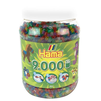 Hama strijkkralen strijkkralen glitter in pot 9000 stuks