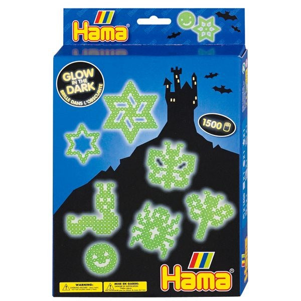 Hama String Bead Set Glow in the Dark, 1500st.