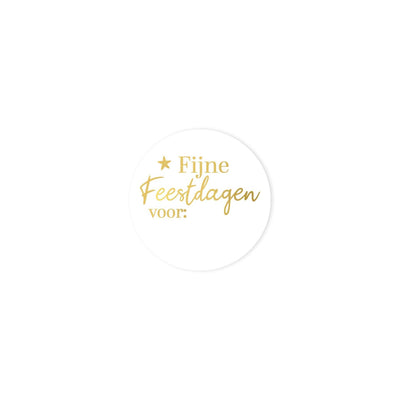 Kassaplan stickers fijne feestdagen voor wit goud