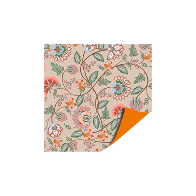 Kassaplan toonbankrol 50cm 100m boho bloom oranje