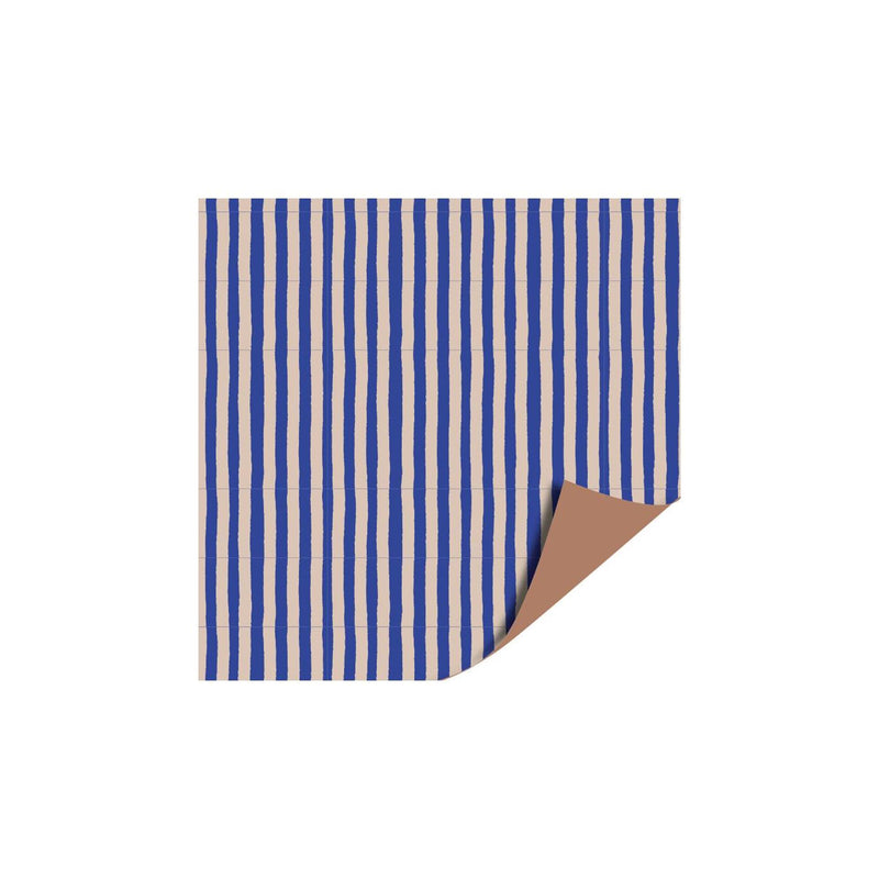 Kassaplan toonbankrol 30cm 100m stripe blauw beige