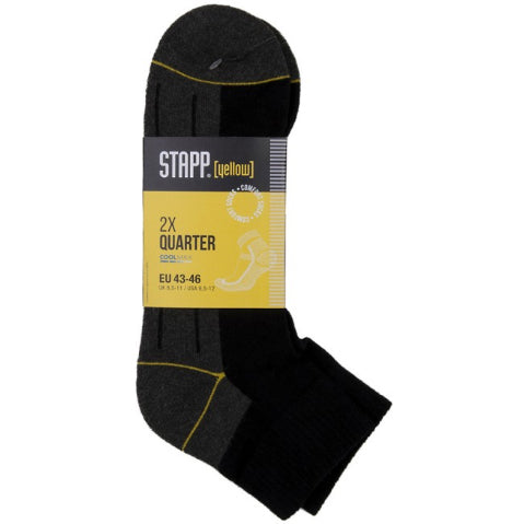 Stapp yellow quarter 2-pack sokken 4435 | 699 zwart | maat 50 - 38.134.046.47