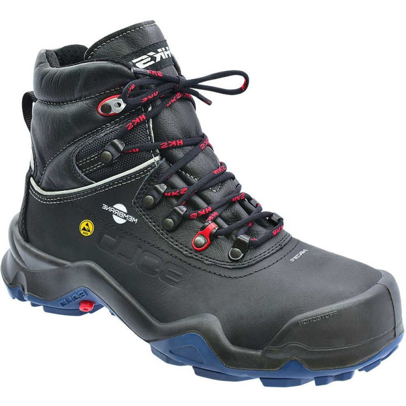 Zapato de trabajo hks delta 1 dry wtp high s3 esd | negro azul | talla 43 - 00.162.031.43