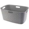 Cesto portabiancheria Curver in softex 45l tortora