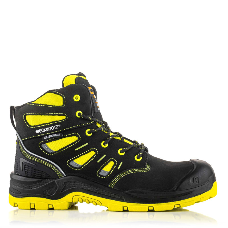 Zapato de trabajo Buckbootz bviz2 alto s3 + kn | negro amarillo bviz2yl | talla 41 - 00.176.085.41