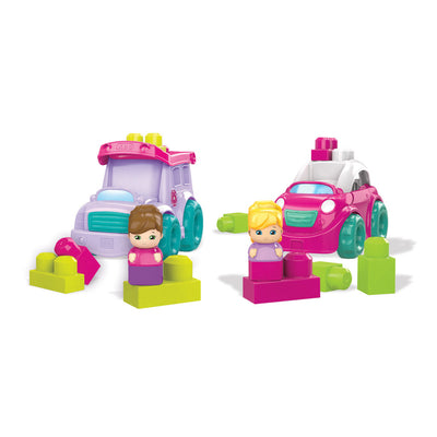 Mega Bloks Kleine Voertuig + Figuur Roze