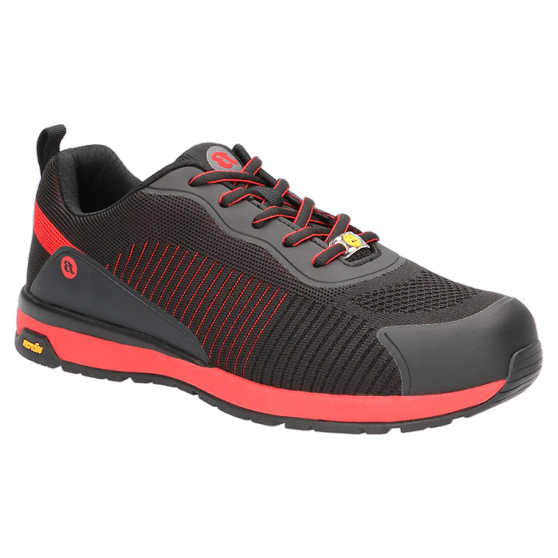 Bata werkschoen radiance spark laag s1p | zwart rood (w) | maat 41 - 00.017.115.41