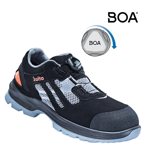 Zapato de trabajo Atlas flash 3200 low boa s1 | gris negro | talla 43 - 00.012.166.43
