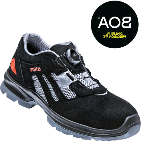 Zapato de trabajo Atlas flash 3205 xp low boa s1p | gris negro | talla 48 - 00.012.167.48
