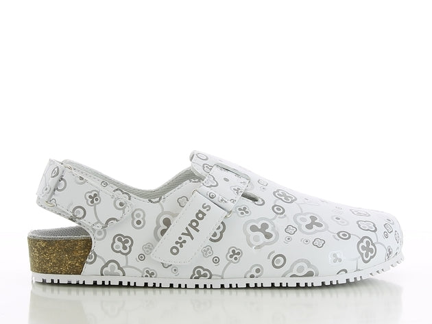 Ciabatta Oxypas con fascia bianca | bianco argento | misura 38 - 00,154,182,38