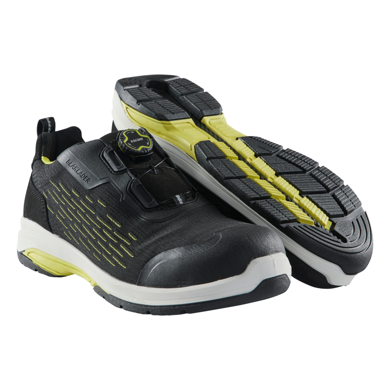 Zapato de seguridad con cuna Blåkläder 2442 | negro alta visibilidad amarillo | talla 35 - 7330509825983