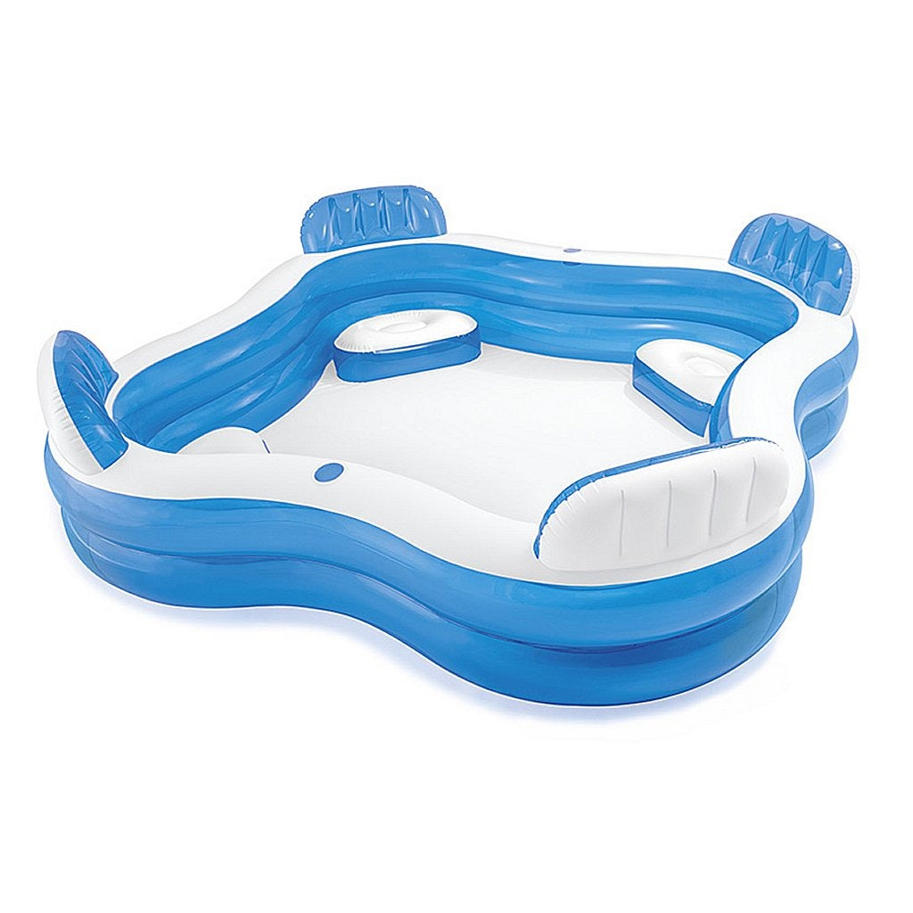 Intex inflatable swimming pool with inflatable chairs