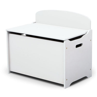 Delta Children TB83460GN-130GN-130 Box di stoccaggio in legno con schienale bianco