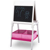 Delta bambini bambini TE 87600GN-130 lavagna a doppia facciata in legno + bocchetto di carta bianco