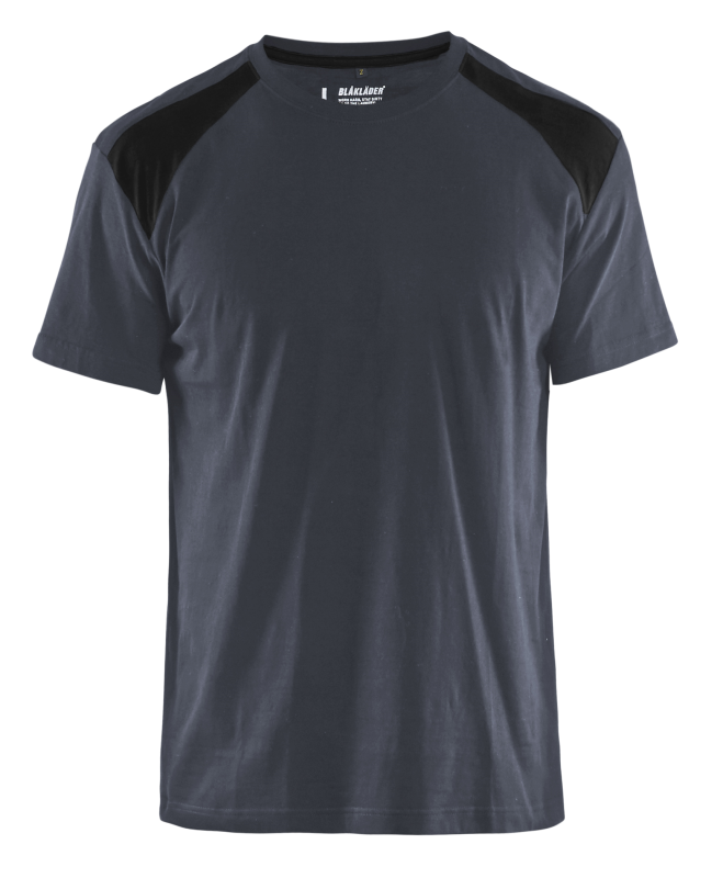 Camiseta bicolor Blåkläder 33791042 | gris oscuro negro | talla 4xl - 7330509604489