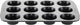 Brund brund muffin forma 12 cajas de negro