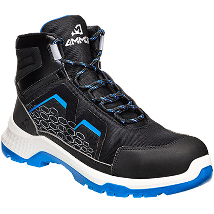 Emma werkschoen crossforce fly xd hoog s3 | zwart blauw | maat 44 - 8715316154300