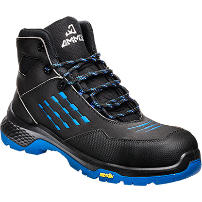 Emma werkschoen crossforce d hoog s3 | zwart blauw | maat 40 - 8715316154713