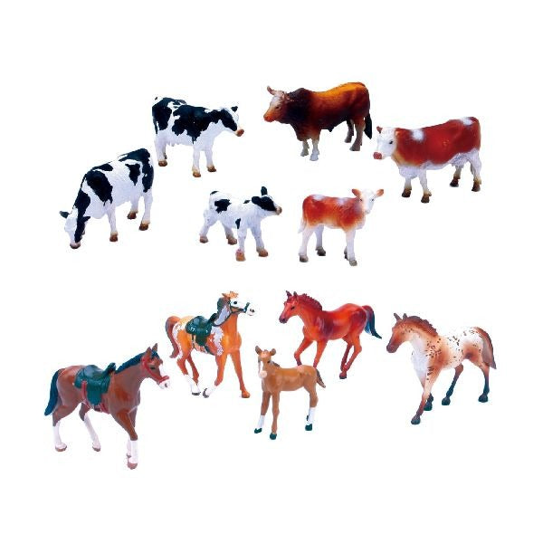 Newray Newray Set Horses o Cows 6 pezzi