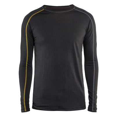 Canottiera Blåkläder merino xlight manica lunga 479917349835 | grigio scuro giallo | taglia l - 7330509545539