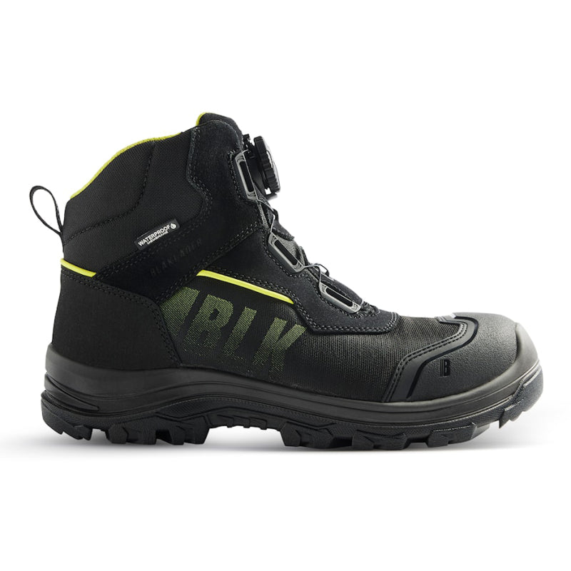 Zapato de seguridad alto Blåkläder storm fl s3 2478 | negro alta visibilidad amarillo | talla 37 - 7330509932063