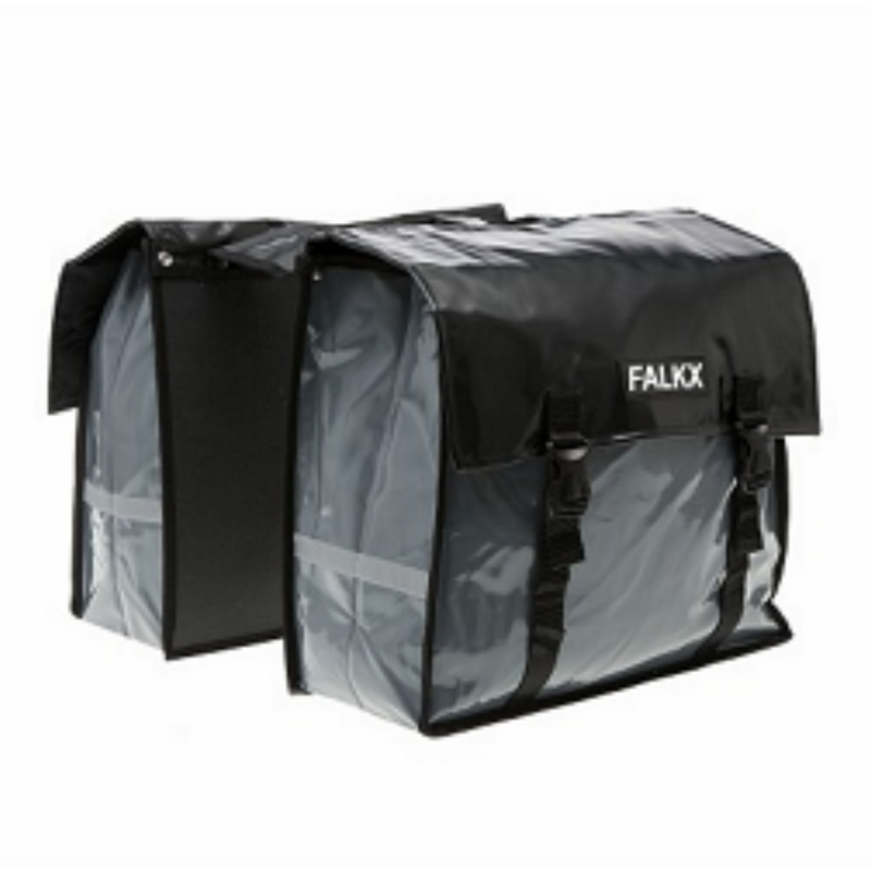 Sacca a doppia bicicletta Falkx bisonyl 40 litri di nero grigio