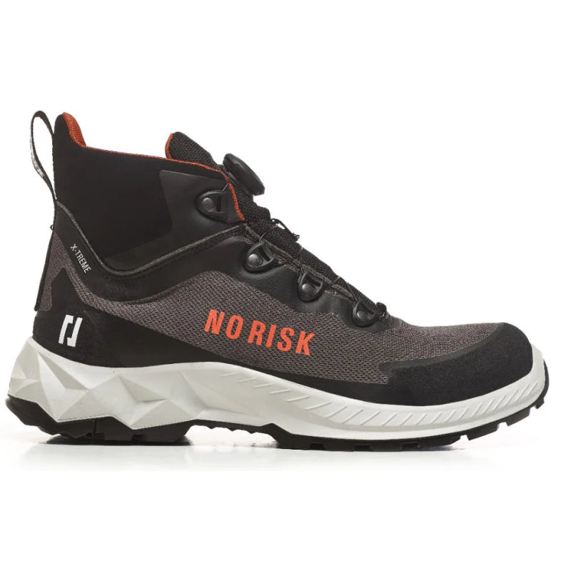 No risk x-treme mid fls grey 1057.06 s3l | grijs zwart | maat 37 - 00.071.070.37
