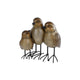 Cosydecor sculptuur 3 vogels bruin polystone